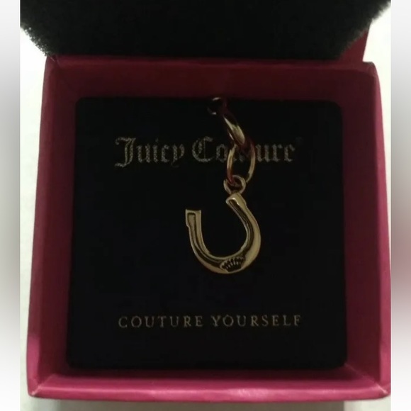 Rare Retro Juicy Couture Silver “Couture Yourself” Mini C-Pave Horseshoe Charm - Picture 3 of 4